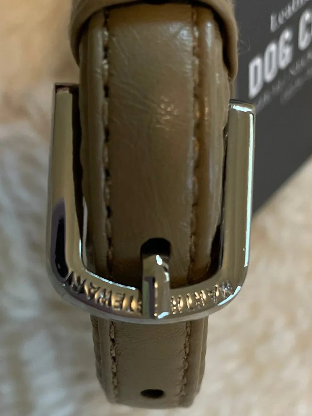 Martha Stewart Leather Buckle Dog Collar NWT